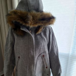 Size 16 J. Crew Italian Stadium Cloth Grey Coat